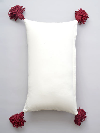 Paisley Hand Wooven Tasseled Cushion