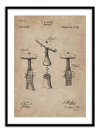 Wall Prints - Patent Document of a Cork Screw