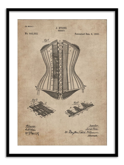 Patent Document of a Corset Wall Prints