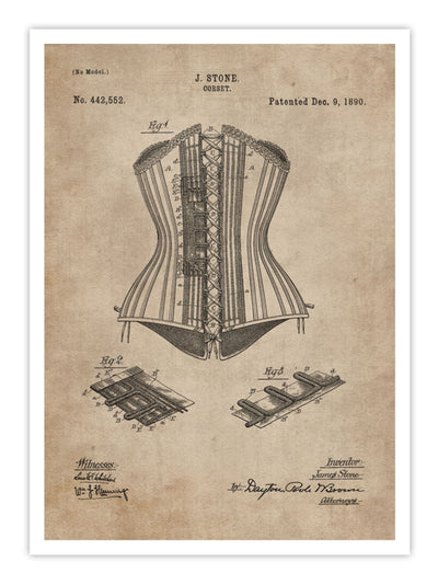 Wall Prints - Patent Document of a Corset