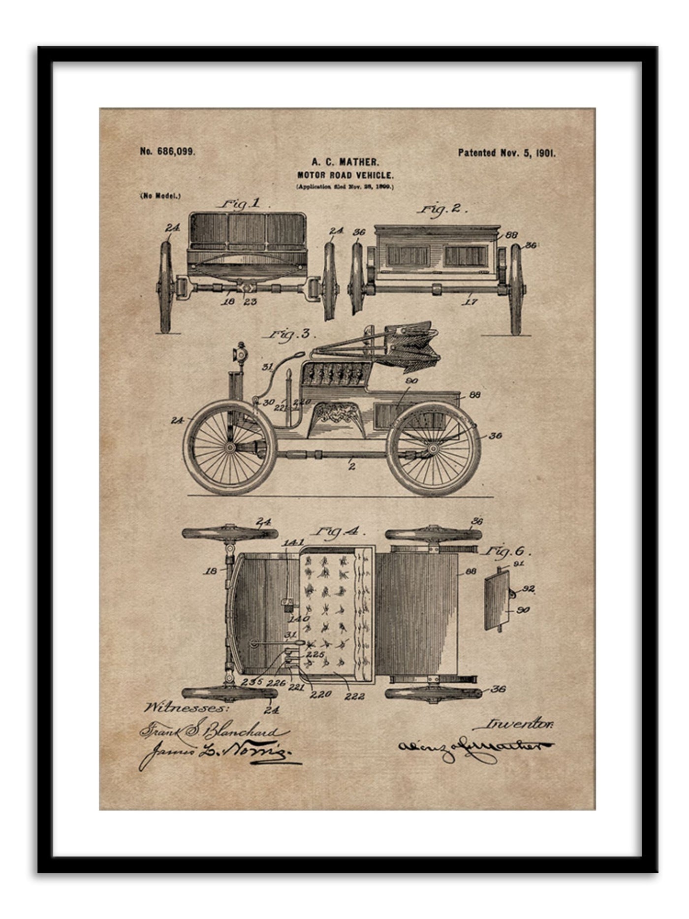 Patent Document of a Motor Road Vehicle Wall Prints