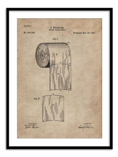 Patent Document of a Toilet Paper Roll Wall Prints