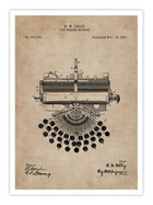 Wall Prints - Patent Document of a Type Writing Machine