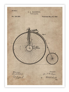 Wall Prints - Patent Document of a Velocipede