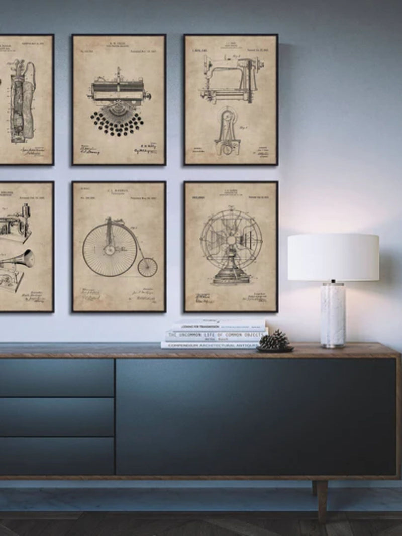 Wall Prints - Patent Document of a Type Writing Machine