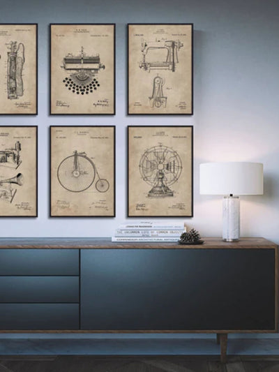 Patent Document of a Sewing Machine Wall Prints