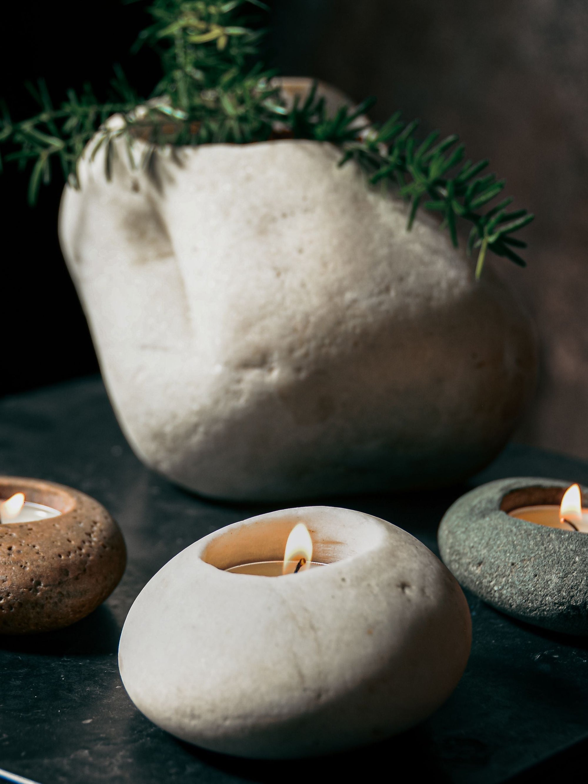 Pebble Tea Light Holder