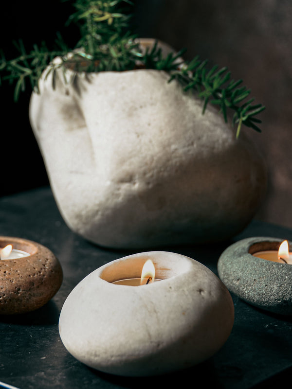 Pebble Tea Light Holder