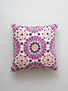 Cushion Cover - Persian Pink Black Aari