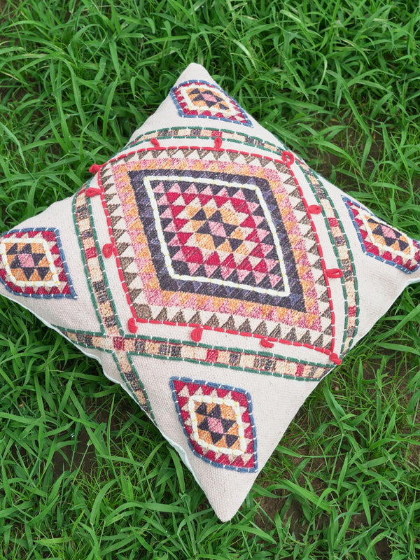 Cushion Cover - Pitrak Embroidered Cotton