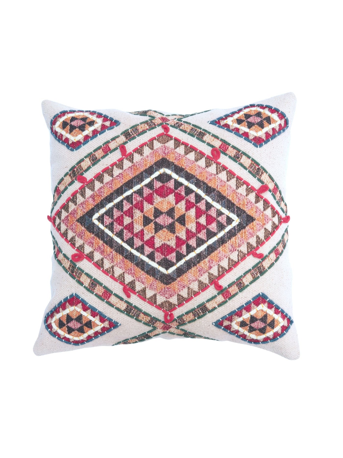 Pitrak Embroidered Cotton Cushion