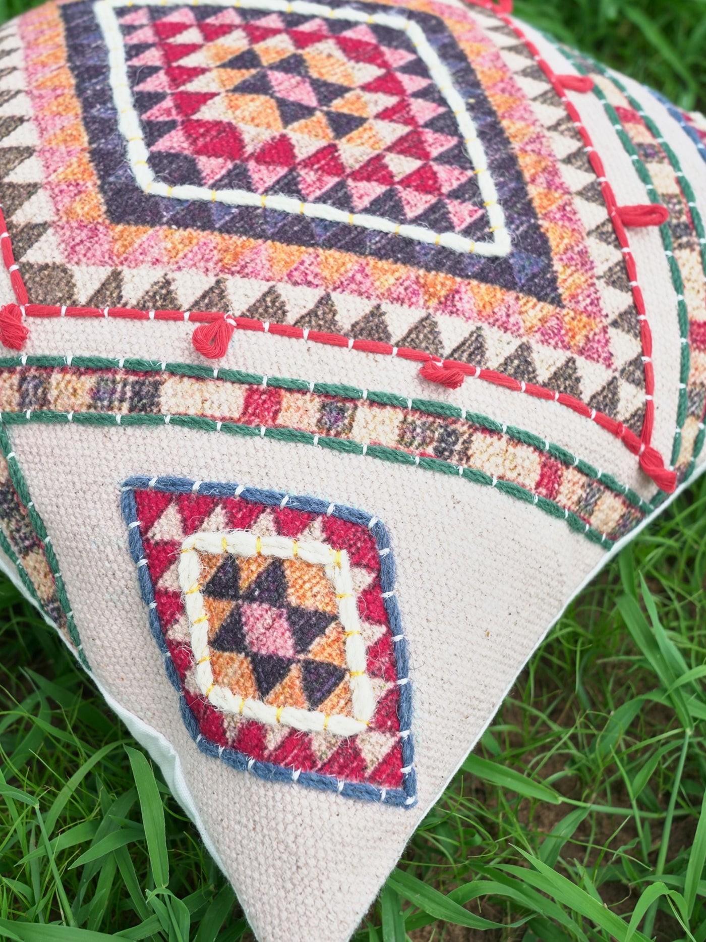 Pitrak Embroidered Cotton Cushion