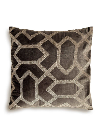 Cushion Cover - Plush Grid Mocha