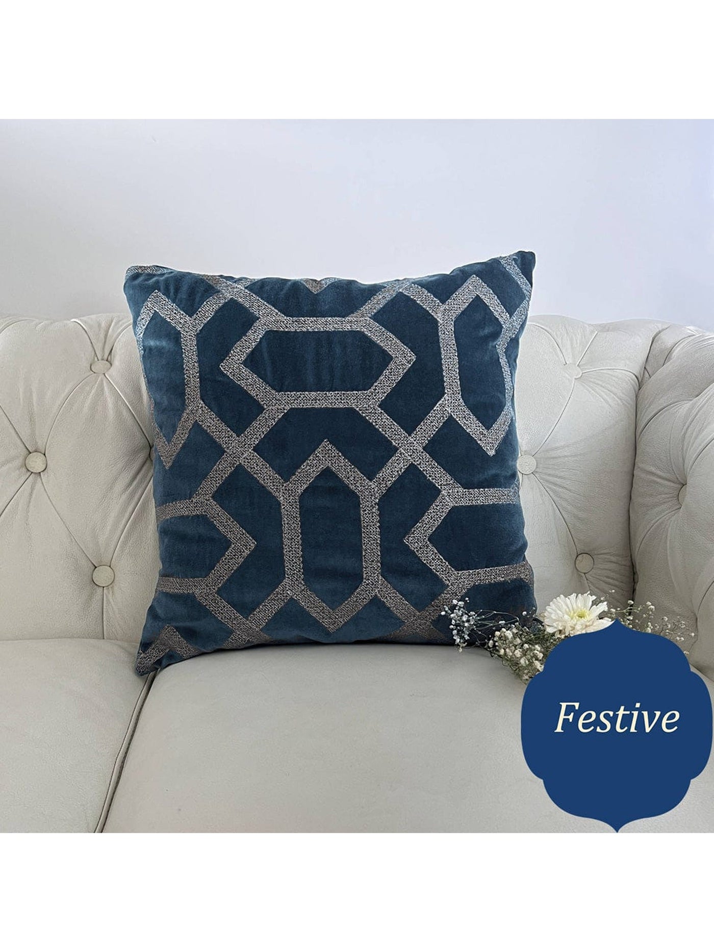 Cushion Cover - Plush Grid Morroccan 1