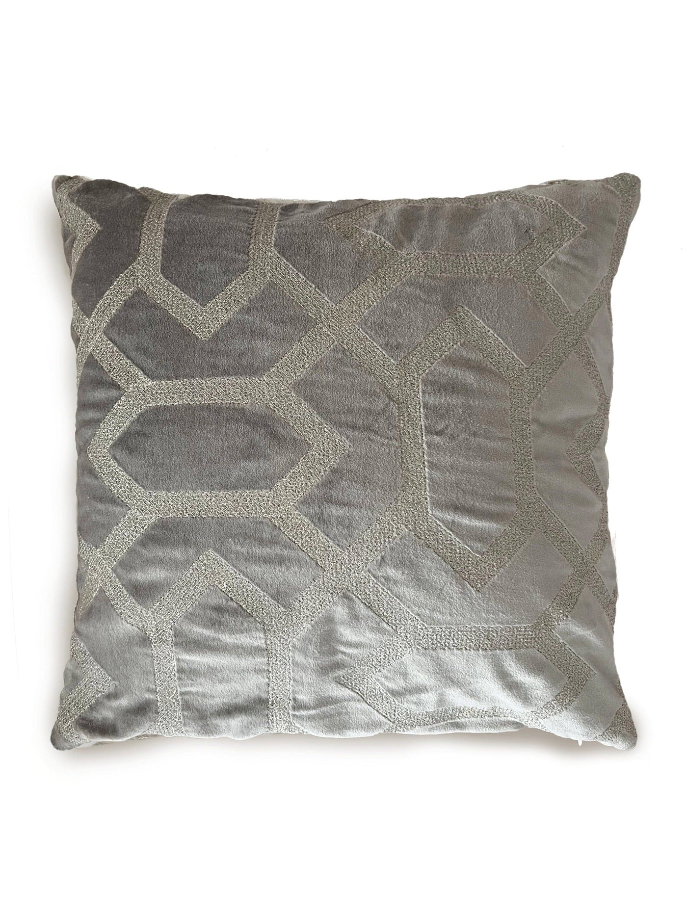 Cushion Cover - Plush Grid Neutral 1