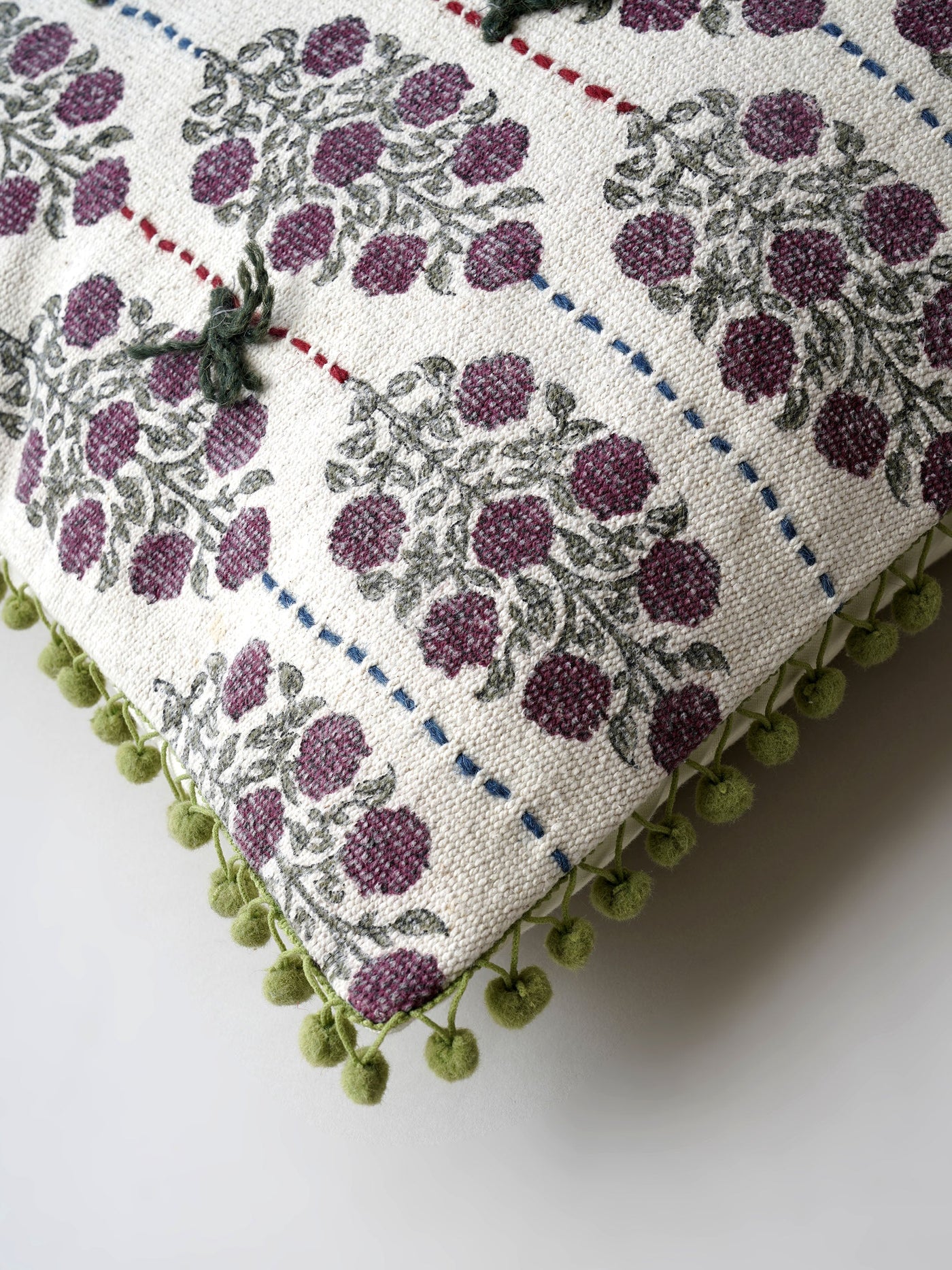 Cushion Cover - Pommed Anguri Block Print