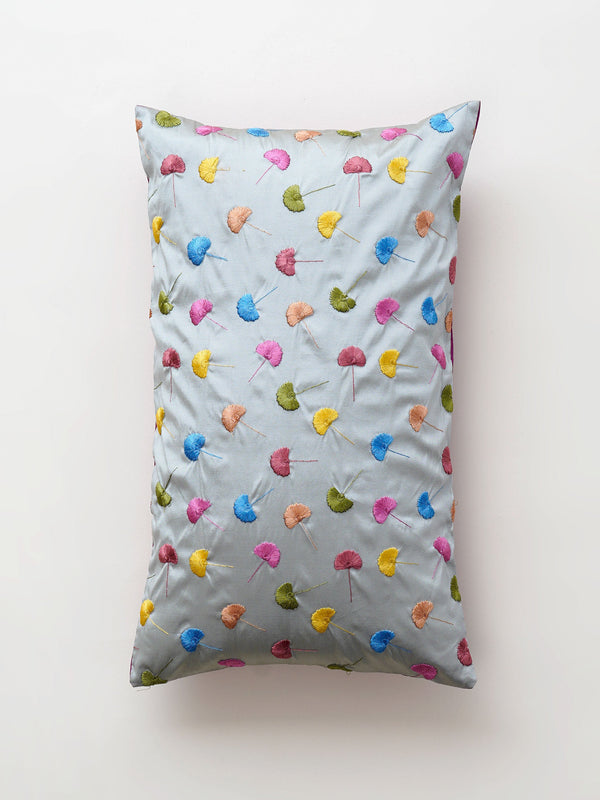 Cushion Cover - Poppy Floral Embroidered