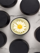 White Daisy Flower Soy Wax Candle