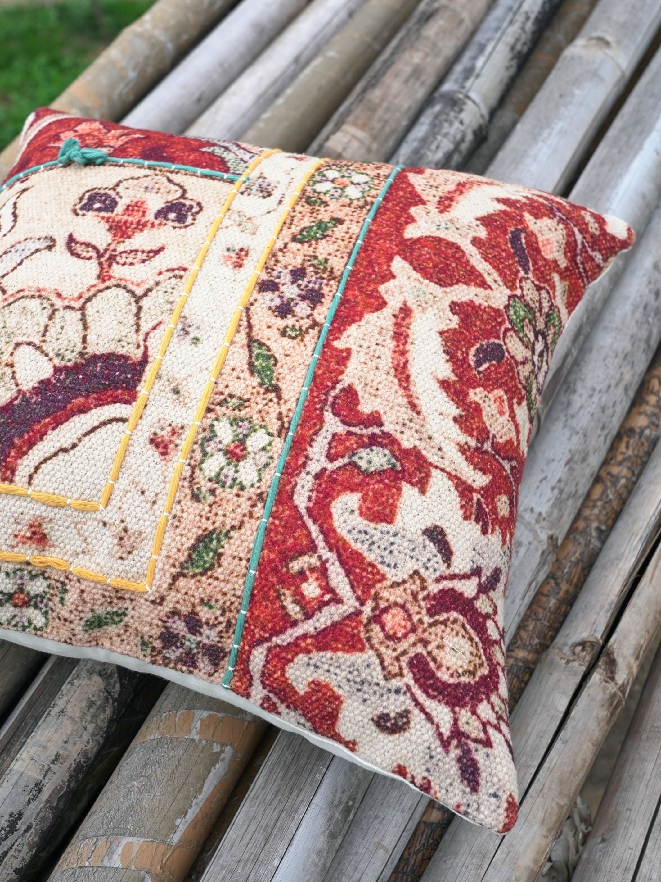 Cushion Cover - Qume Embroidered Cotton