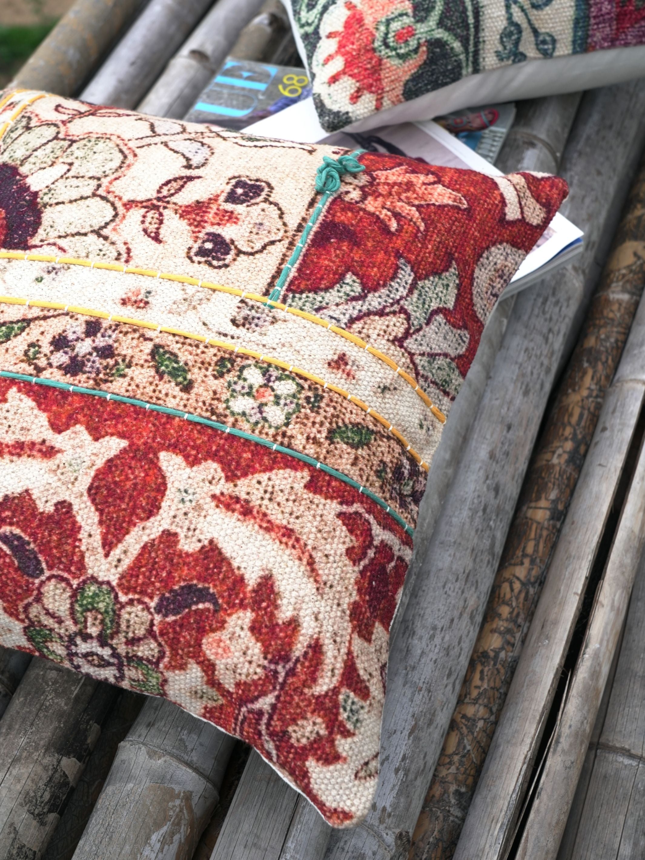 Cushion Cover - Qume Embroidered Cotton