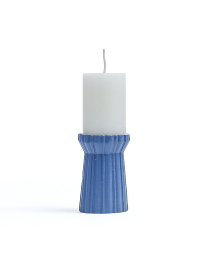 Qutub Azure Blue Candle Stand
