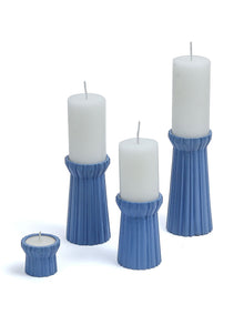 Qutub Azure Blue Candle Stand