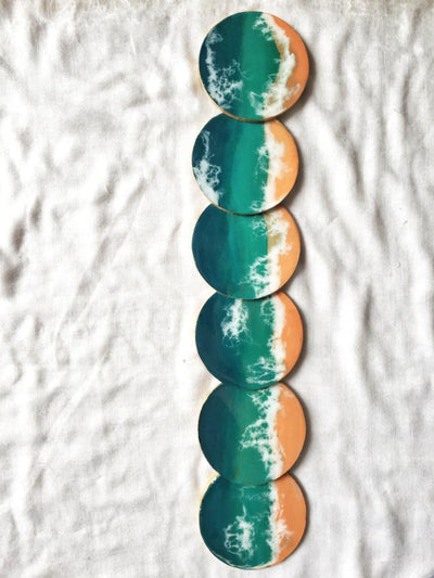 Resin Beach Coasters (set of 2)