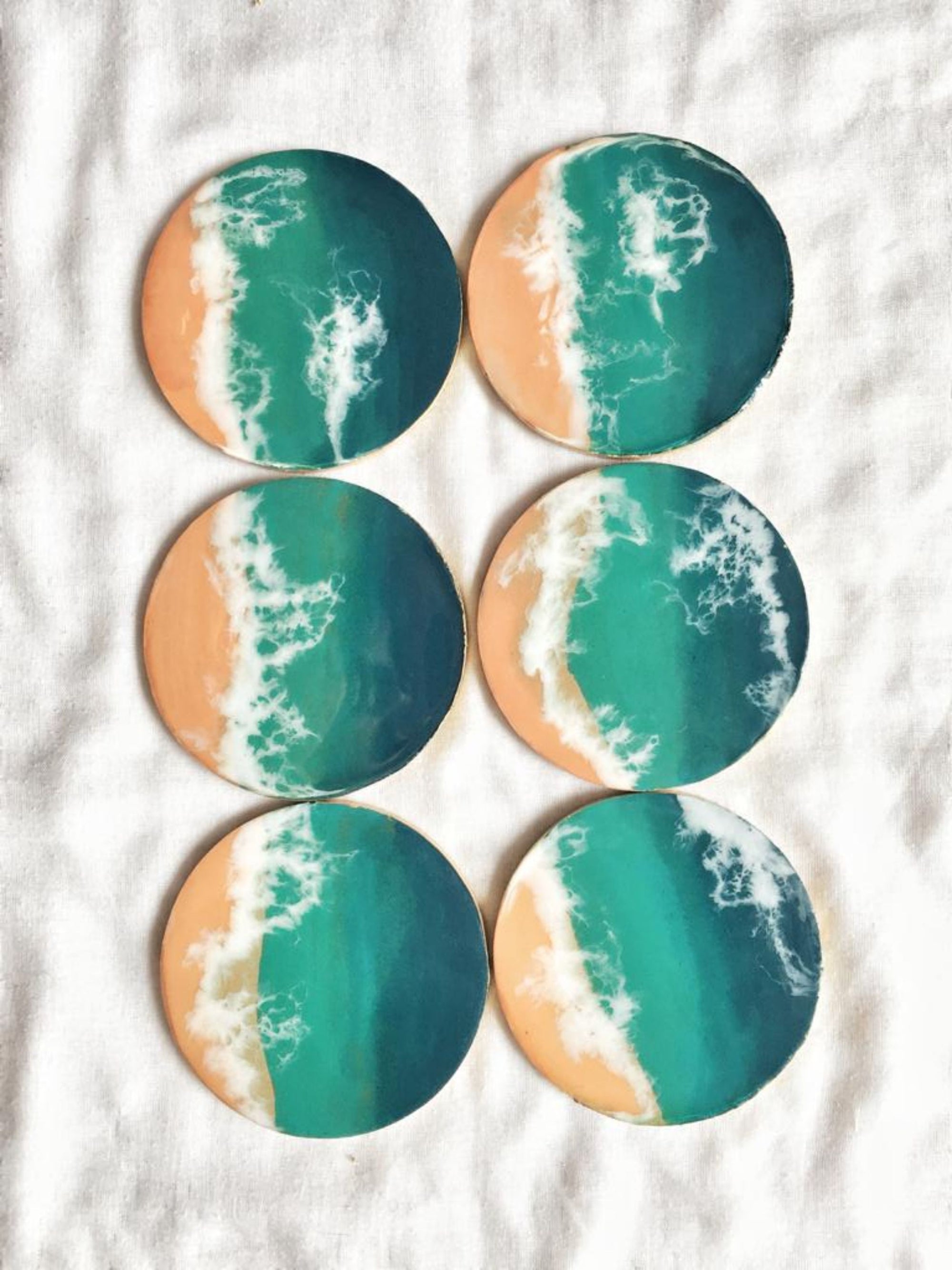 Resin Beach Coasters (set of 2)
