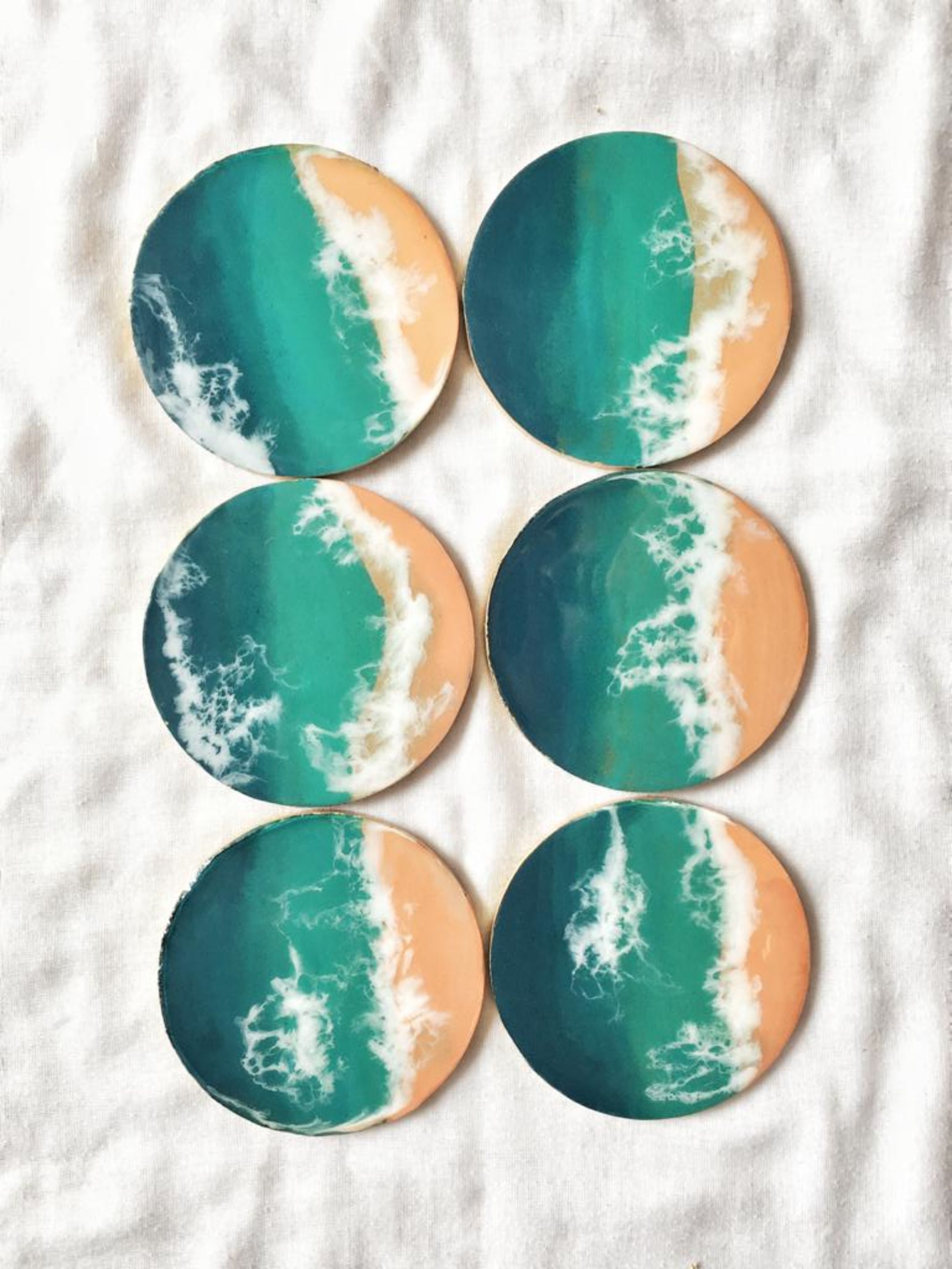 Resin Beach Coasters (set of 2)
