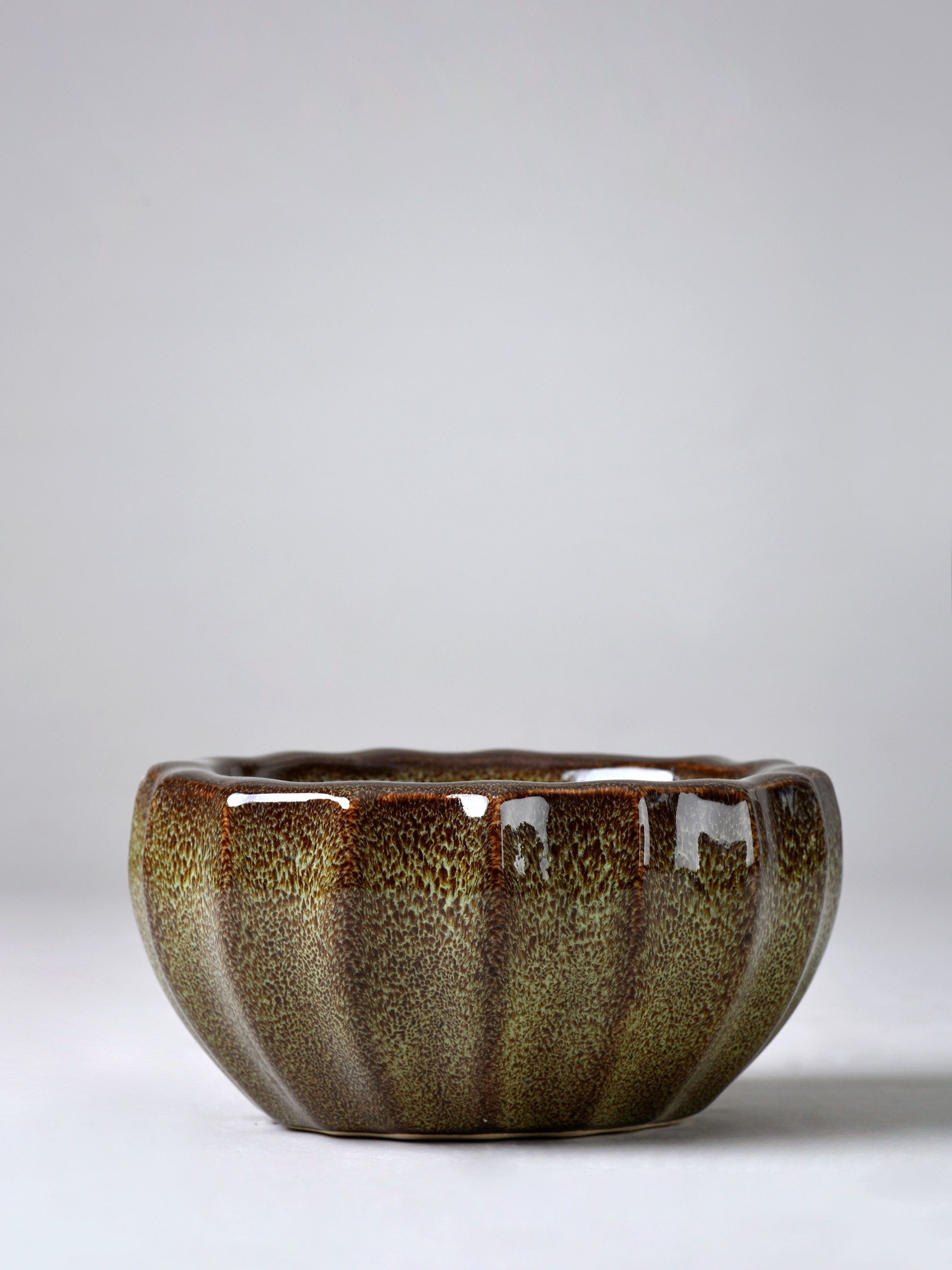 Ribbed Ceramic Fern Planter