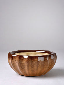 Ribbed Ceramic Fern Planter