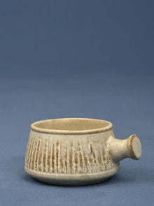 Ridged Ceramic Dip Bowl with Knob