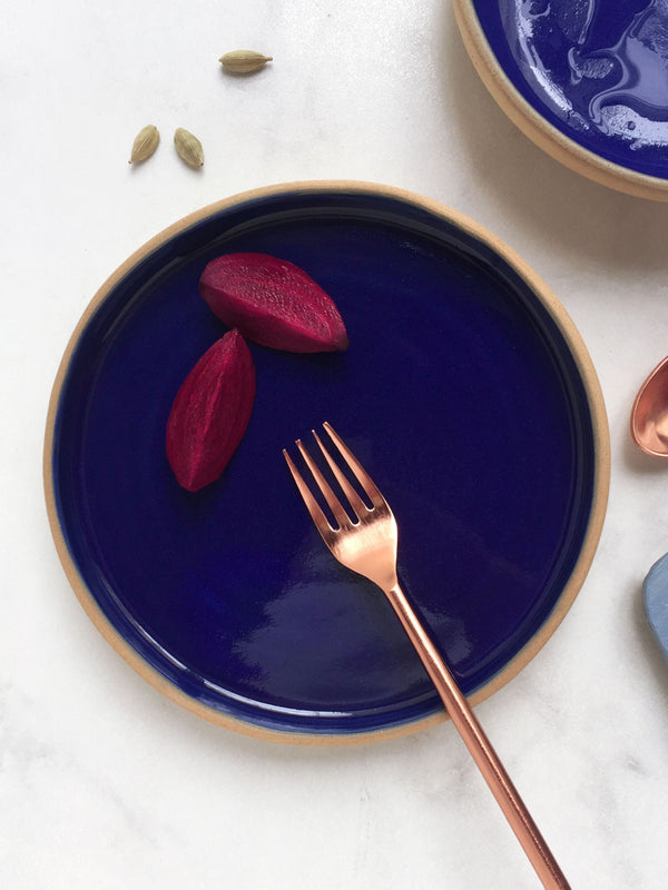 Rimmed Side Plate Cobalt