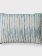 Cushion Cover - Ripple Blue Oblong Linen