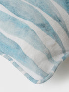 Cushion Cover - Ripple Blue Oblong Linen