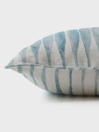 Cushion Cover - Ripple Blue Oblong Linen