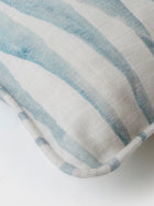 Cushion Cover - Ripple Blue Lumbar Linen