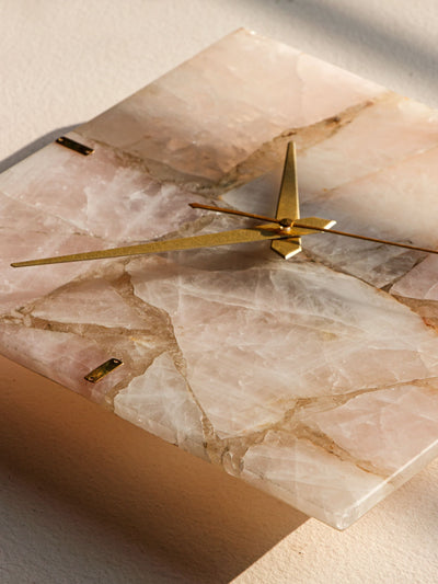 Rose Quartz Square Wall Clock