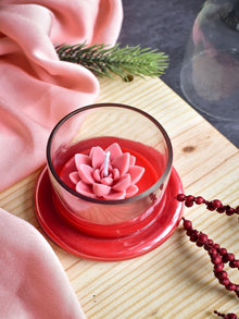 Rose Succulant Candle