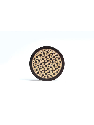 Rosemary walnut disc wicker trivet