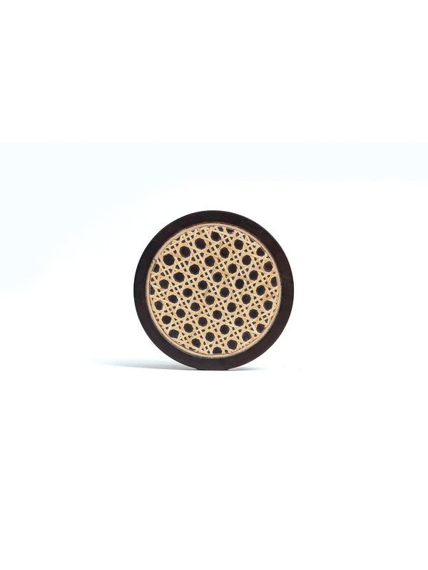 Rosemary walnut disc wicker trivet