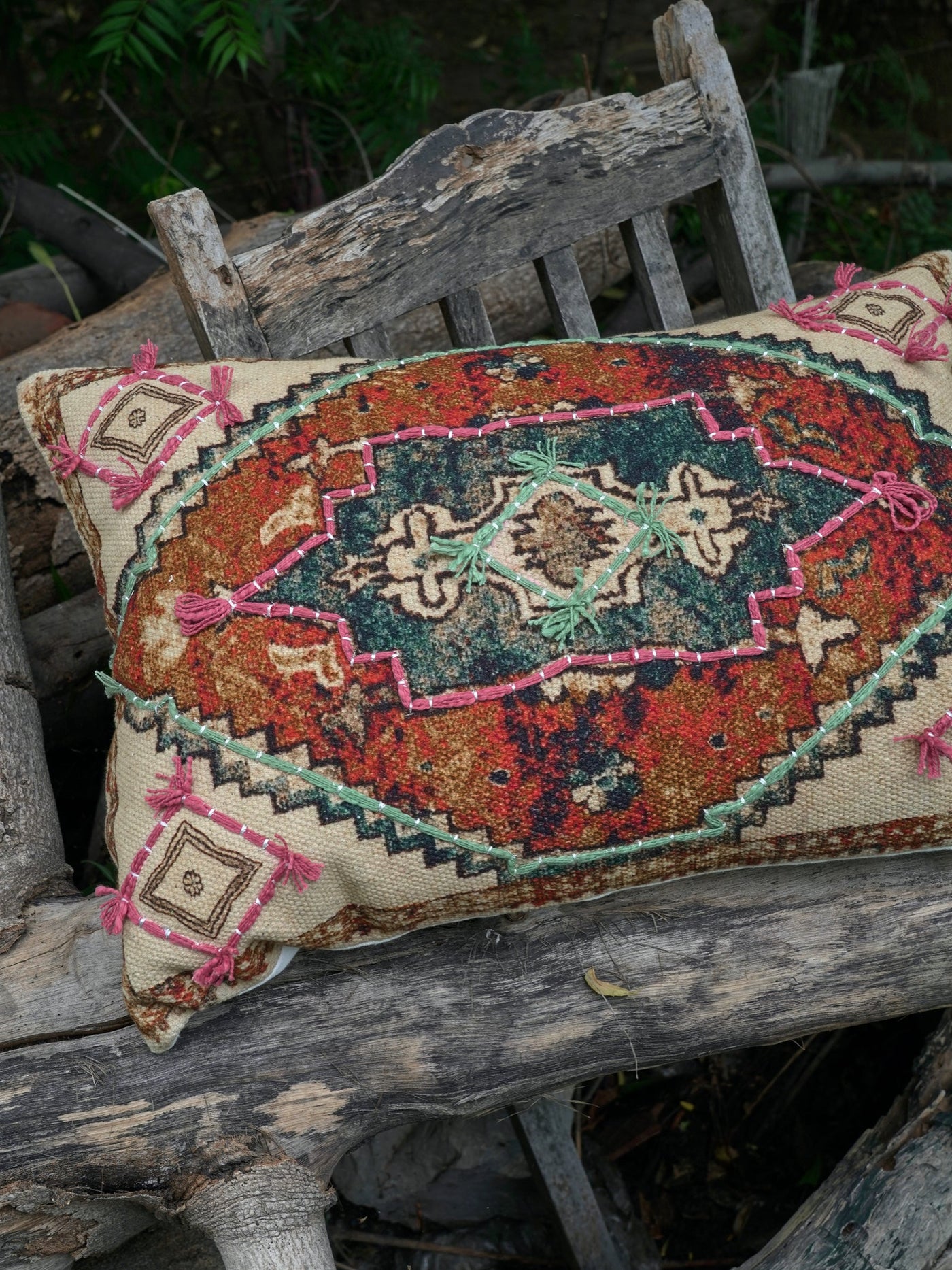 Rouil Embroidered Pillow Cover