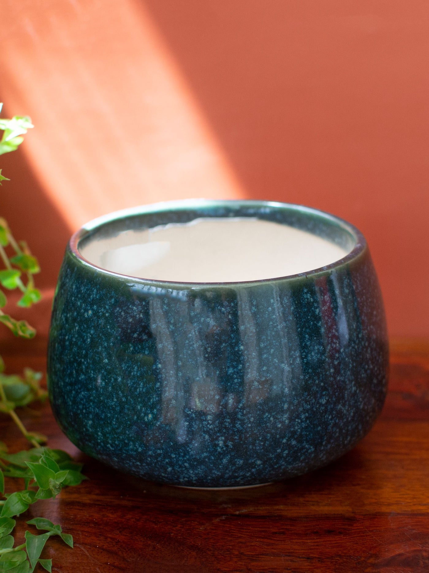 Round Ceramic Bonsai Planter Blue