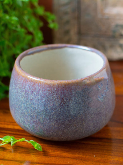 Round Ceramic Bonsai Planter Grey