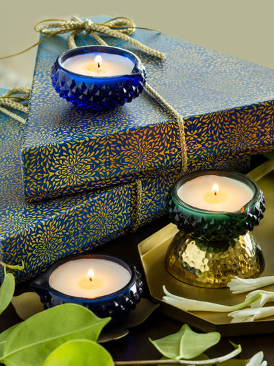 Sapphire Lustre Candles