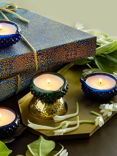 Sapphire Lustre Candles