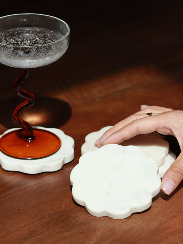 Scallop Marble Coasters