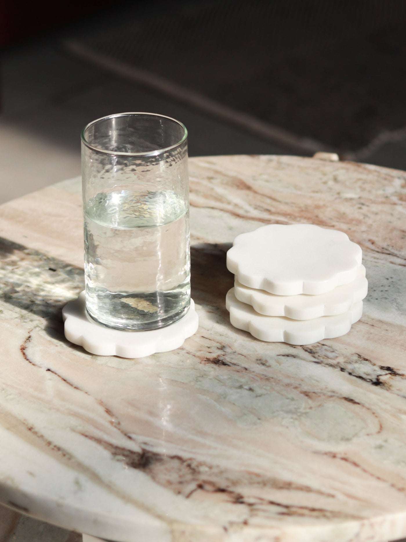 Scallop Marble Coasters