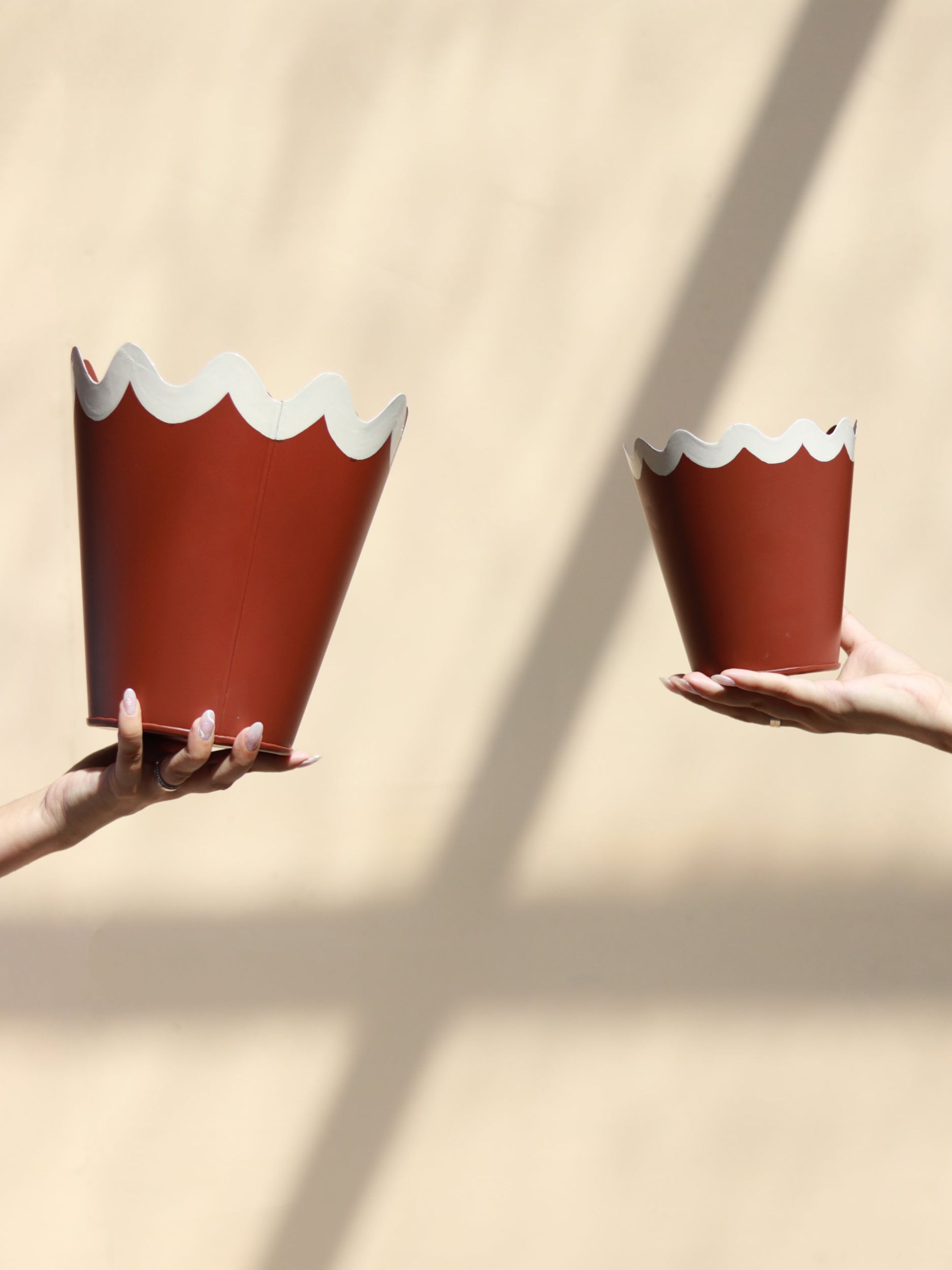 Scallop Metal Planter