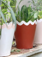 Scallop Metal Planter